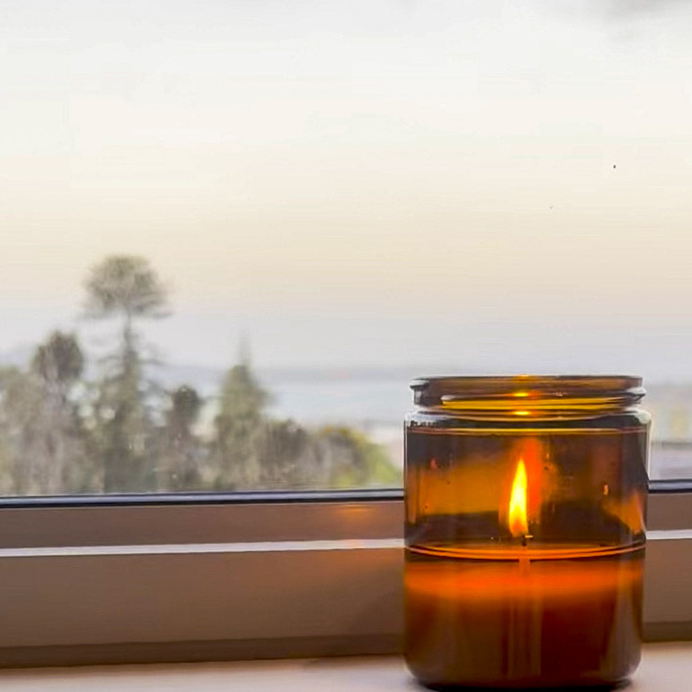 Amber Glass Candle